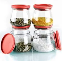 Ferrena Plastic Airtight Container Jar Set For Kitchen - 900  ml Set Of 6 Made In India-thumb1