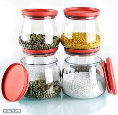 Ferrena Plastic Airtight Container Jar Set For Kitchen - 900  ml Set Of 6 Made In India-thumb2