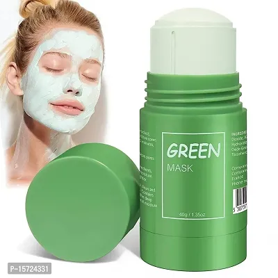 Green Tea Mask Stick for Face, Blackhead Remover with Green Tea Extract, Deep Pore Cleansing, Moisturizing, Skin Brightening, Removes Blackheads for All Skin Types of Men and Women - 1 pc-thumb4