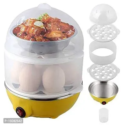 Egg Boiler Poacher Automatic Off Steaming Cooking Boiling Double Layer 14 Egg Boiler Multicolor-thumb4