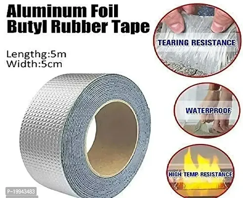 Duct tape leakage  repair waterproof tape for pipe leakage roof water leakage solution aluminium foil tape ( pack of 1)(5cm*5m)-thumb5