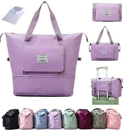Foldable Expandable Travel Duffel Bag, Large Capacity Folding Travel Bag, Travel Lightweight Waterproof Carry Luggage Bag Handbags (multicolour)