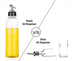 Plastic Oil Dispenser 1 Litre Cooking Oil Dispenser Bottle Oil Container,Transparent-thumb3
