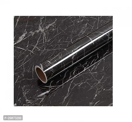 Black Marble Wallpaper Peel and Stick Waterproof Wallpaper for Home Kitchen Countertop Cabinet Furniture Oil Proof Kitchen Stickers (1, Black 60X200)-thumb0