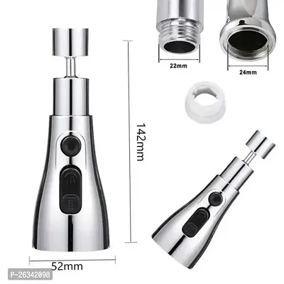 360 Degree Movable Faucet Aerator 3 Mode Faucet Dual Flow Aerator Kitchen Sink Faucet Water Faucet Sprayer and 360deg; Rotatable Swivel Head