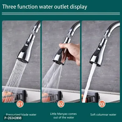 360 Degree Movable Faucet Aerator 3 Mode Faucet Dual Flow Aerator Kitchen Sink Faucet Water Faucet Sprayer and 360deg; Rotatable Swivel Head-thumb3