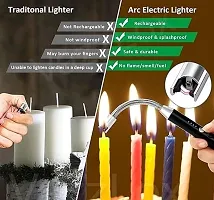 Rechargeable Electric Gas Lighter Kitchen Lighter Chargeable USB Arc Long Lighter for Candle Flexible Lighter Neck for Gas,diyas,agarbatti,Candle (assorted color)-thumb2