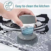 Cleaning Brush with Soap Dispenser for Kitchen, Sink, Dish Washer and Other Household Cleaner (Pack 1)-thumb3