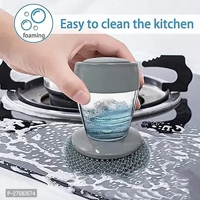 Cleaning Brush with Soap Dispenser for Kitchen, Sink, Dish Washer and Other Household Cleaner (Pack 1)-thumb4