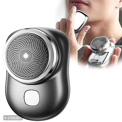 Mini Electric Shaver Portable Shaver for Men Pocket Hair Trimmers Machine for Unisex USB Rechargeable Beard Shaving Fashion Hair Shaver Easy One-Button Use for Travel-thumb0