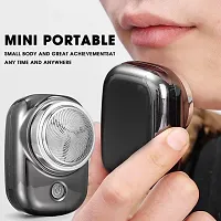 Mini Electric Shaver Portable Shaver for Men Pocket Hair Trimmers Machine for Unisex USB Rechargeable Beard Shaving Fashion Hair Shaver Easy One-Button Use for Travel-thumb3