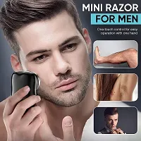 Mini Electric Shaver Portable Shaver for Men Pocket Hair Trimmers Machine for Unisex USB Rechargeable Beard Shaving Fashion Hair Shaver Easy One-Button Use for Travel-thumb4