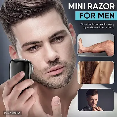 Mini Electric Shaver Portable Shaver for Men Pocket Hair Trimmers Machine for Unisex USB Rechargeable Beard Shaving Fashion Hair Shaver Easy One-Button Use for Travel-thumb5