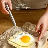 Bread mixing tool stainless steel bread dough whisk, Hand mixer blender with double coil head design kitchen and  for food mixer, egg whisk for baking bread , pizza, cake, cookies dough (pack 1)-thumb2