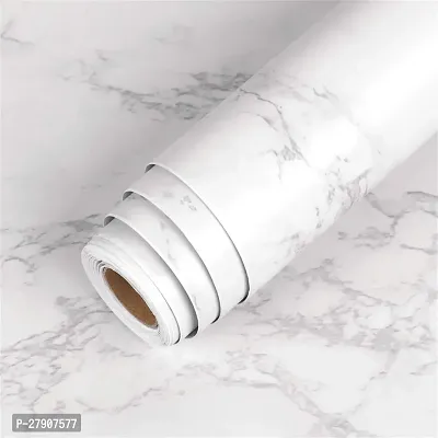 White Marble for Furniture Marble Contact Paper Self Adhesive Contact Paper Peel and Stick Wallpaper for Kitchen Countertops (2meter*60cm, White Marble)-thumb0