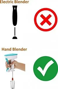 Ferrena Hand press Blender and Beater for Milk Lassi Maker, Egg Beater, Mixer, Shaker ( Multicolour, Pack 1)-thumb3