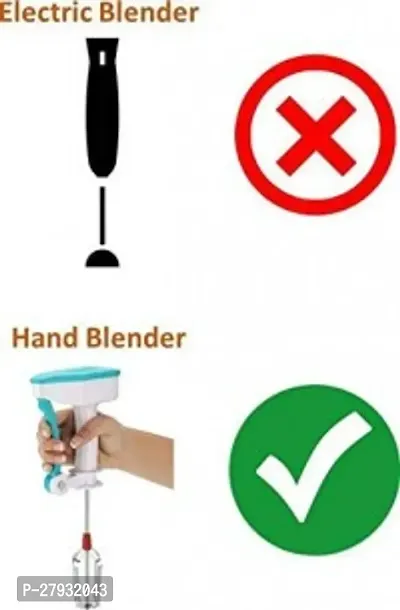 Ferrena Hand press Blender and Beater for Milk Lassi Maker, Egg Beater, Mixer, Shaker ( Multicolour, Pack 1)-thumb4