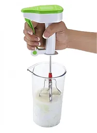 Ferrena Hand press Blender and Beater for Milk Lassi Maker, Egg Beater, Mixer, Shaker ( Multicolour, Pack 1)-thumb1