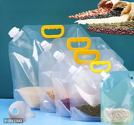 2 Pc Food Storage Bag Grained Sealed Bag (1.5 Liter) (Pack Of 2)