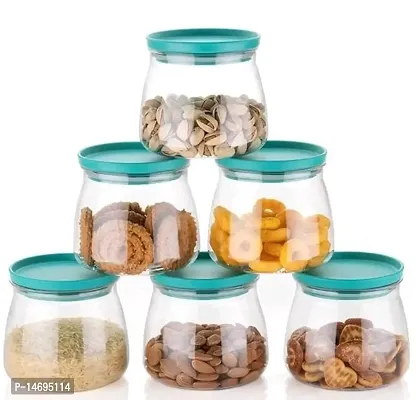 Ferrena Plastic Airtight Container Jar Set For Kitchen - 900  ml Set Of 6 Made In India