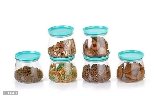 Ferrena Plastic Airtight Container Jar Set For Kitchen - 900  ml Set Of 6 Made In India-thumb3
