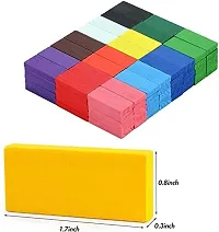 120 PCS Super Domino Blocks, 12 Colors Bulk Wooden Dominoes - Building Block Tile Game Racing Educational Toy for Kids Birthday Party Favor-thumb2