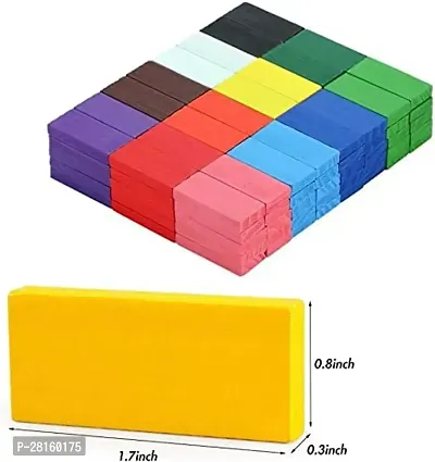 120 PCS Super Domino Blocks, 12 Colors Bulk Wooden Dominoes - Building Block Tile Game Racing Educational Toy for Kids Birthday Party Favor-thumb3