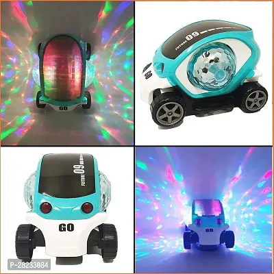 Stylish Multicoloured 360 Degree Rotating with 3D Lights Musical and Flashing Light Sound Car for Kids-thumb3