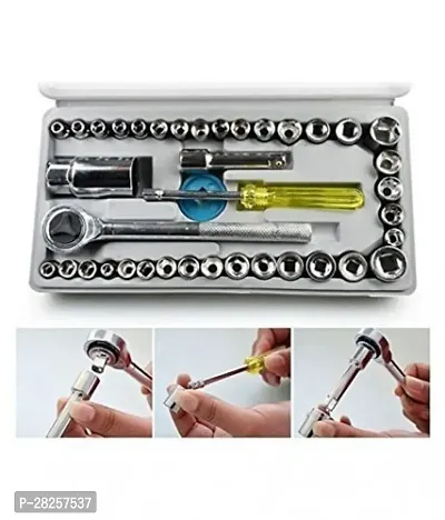 40 in 1 Automobile Box Wrench Sleeve Suit Auto Car Repair Hardware 40 in 1 Pcs Tool Kit and Screwdriver and Socket Set-thumb3