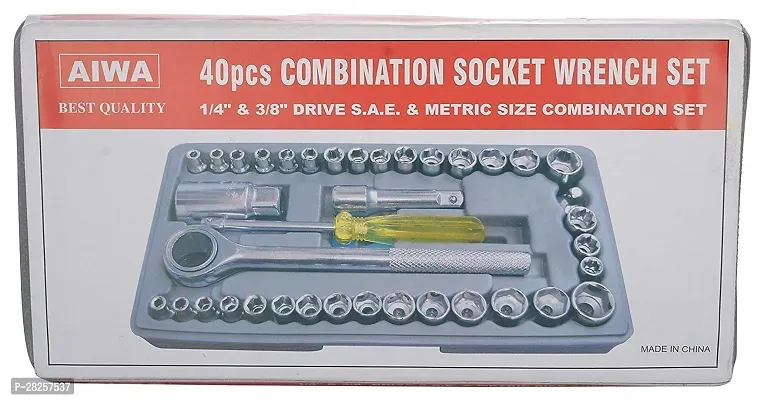 40 in 1 Automobile Box Wrench Sleeve Suit Auto Car Repair Hardware 40 in 1 Pcs Tool Kit and Screwdriver and Socket Set-thumb5