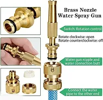 Brass Water Spray Nozzle Suitable for 1/2 Hose Pipe Adjustable Brass Spray Nozzle-thumb1