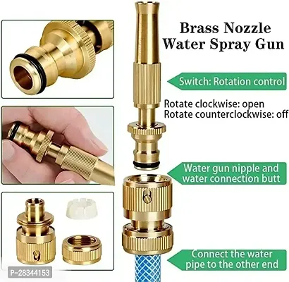 Brass Water Spray Nozzle Suitable for 1/2 Hose Pipe Adjustable Brass Spray Nozzle-thumb2