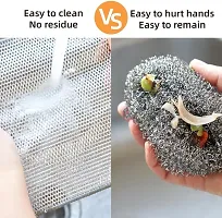 Non Scratch Dish Wash Cloth (3 Pack) Two Layer Mesh Wire Cloth for Kitchen Reusable Non Scratch Wire Dish Cloth Multipurpose Wire Dishwashing Rags for Wet and Dry Cleaning Scrubber Dish Cloth-thumb2