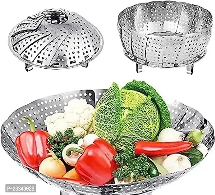 Vegetable Steamer basket folding Insert Vegetable Kitchen Fruit Basket-thumb3