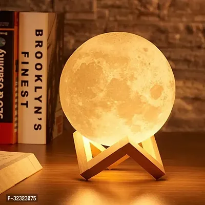 3D Moon Lamp 7 Colour 15 cm Changeable Sensor Touch Moonlight Lamp with Stand  USB-thumb0