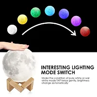 3D Moon Lamp 7 Colour 15 cm Changeable Sensor Touch Moonlight Lamp with Stand  USB-thumb1