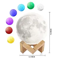 3D Moon Lamp 7 Colour 15 cm Changeable Sensor Touch Moonlight Lamp with Stand  USB-thumb4