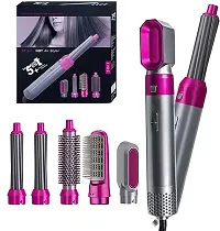 Hot Air Brush for 5 in 1 Hot Air Styler Hair Dryer Comb Fast Heating Crimper Wand Manual Curler-thumb2