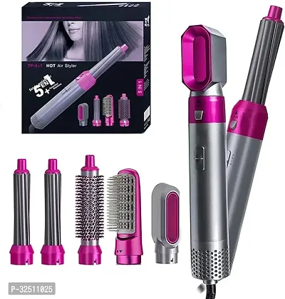 Hot Air Brush for 5 in 1 Hot Air Styler Hair Dryer Comb Fast Heating Crimper Wand Manual Curler-thumb3