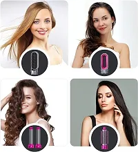 Hot Air Brush for 5 in 1 Hot Air Styler Hair Dryer Comb Fast Heating Crimper Wand Manual Curler-thumb3