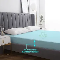 AVI Waterproof Soft Terry Cotton Breathable Lycra Elastic Fitted Style Mattress Protector/ Bed Cover - 36 x 72 Inch / 3 x 6 Feet / 91.5 x 183 CM, Small Size, Sky Blue-thumb2