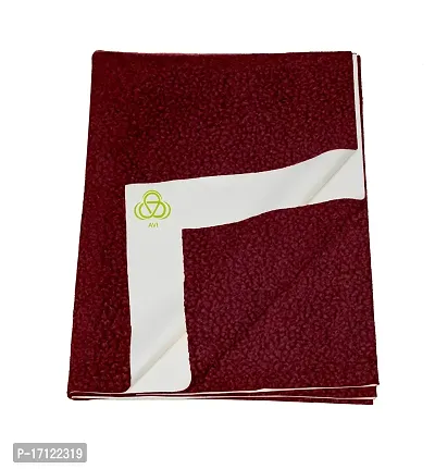 Fast Dry Cotton Extra Absorbent Waterproof And Reusable Bed Protector/Dry Sheet For Baby- Extra Large 140X200 Cm -Maroon, Pack Of 1-thumb0