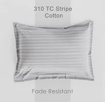 AVI Set of 2 Sateen Striped Cotton Pillow Cover, White (18 Inch X 28 Inch)-thumb2