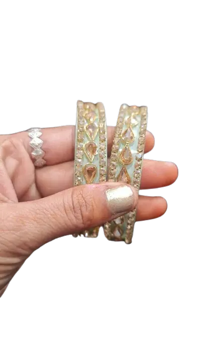 Elegant Glass American Diamond Bangles For Women