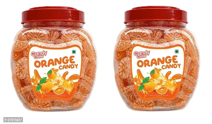 Orange Candy 500g  Narangee  Vegetarian  No Transfat  Sweet Toffee Pack Of 2-thumb0