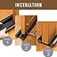 Door Bottom Sealing Strip Guard for Home Door gaurd ,Door Protector, Door Sealing Strip(BLACK -Size-39inch) (Pack of 6)-thumb2