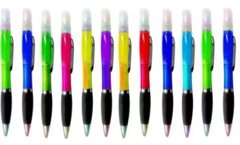 Portable Pen Sanitizer Spray Bottle Pen 10 Ml Empty - Sanitizer Spray Pen Transparent, Refillable for Travel and Daily (Pack of 12 Sanitizer Spray Pen)