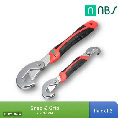 NBS Snap  Grip Wrench Set (Set of 2) Adjustable Wrench (9-32MM)-thumb0