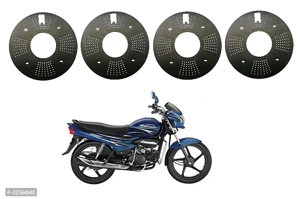 18 inch Wheel Cover Pack of 4 (Black ABS Plastic) Compatible for Hero Super Splendor