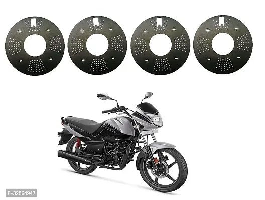 18 inch Wheel Cover Pack of 4 (Black ABS Plastic) Compatible for Hero Super Splendor